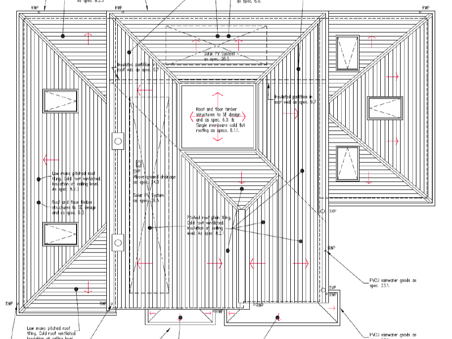 Design drawing — roof plan